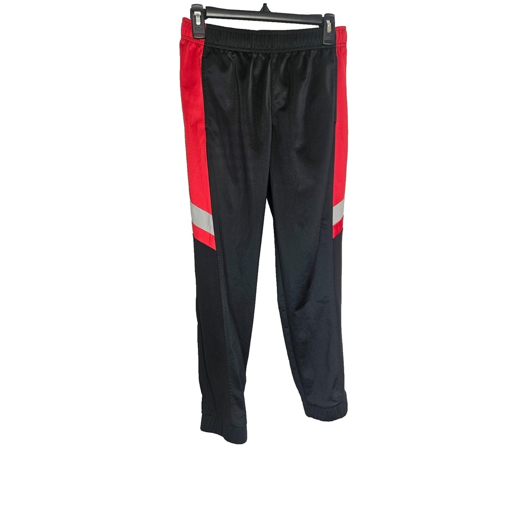 Athletic Works Jogger Pants Boys 14-16 XL Black Red‎ Reflective Athletic Track